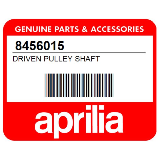 Aprilia 8456015 Driven Pulley Shaft