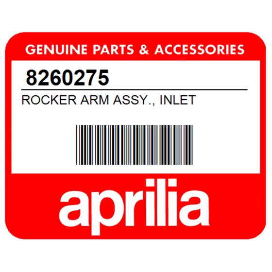 Aprilia 8260275 Rocker Arm Assy., Inlet