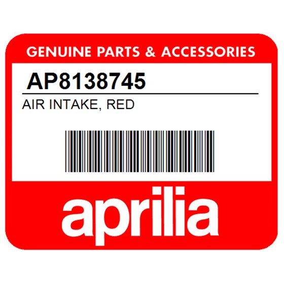 Aprilia AP8138745 Air Intake, Red