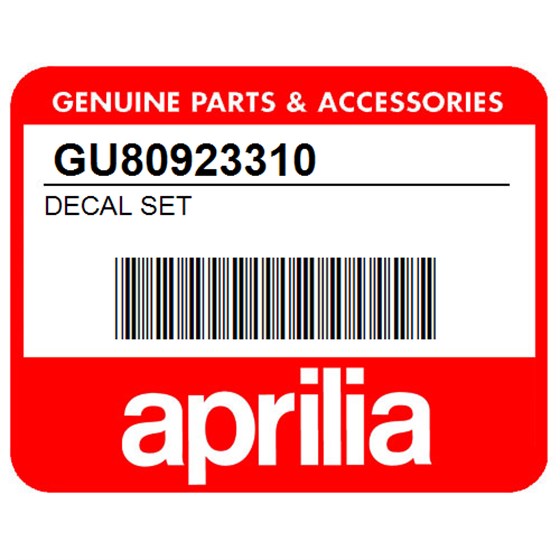 Aprilia GU80923310 Decal Set