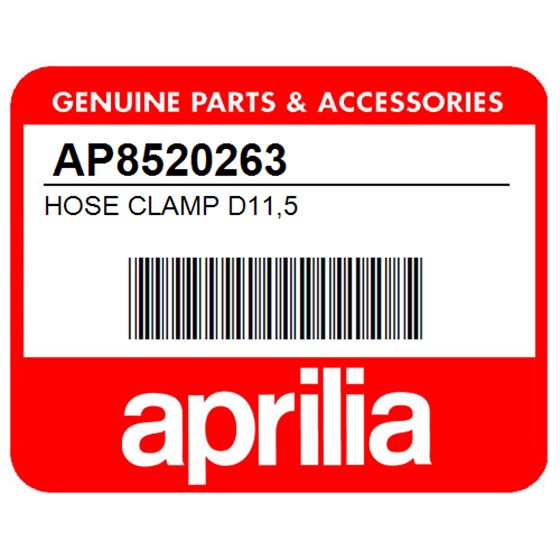 Aprilia AP8520263 Hose Clamp D11,5