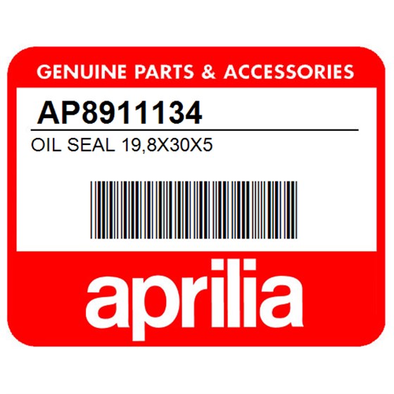 Aprilia AP8911134 Oil Seal 19,8X30x5