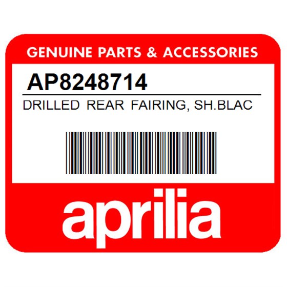 Aprilia AP8248714 Drilled Rear Fairing, Sh.Black