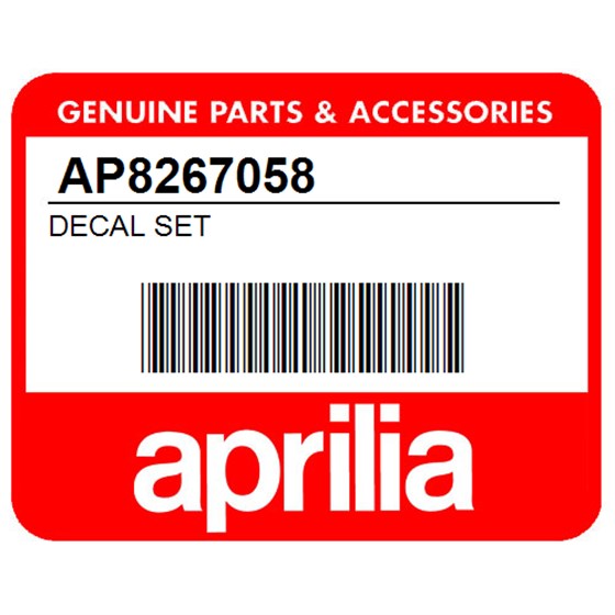 Aprilia AP8267058 Decal Set