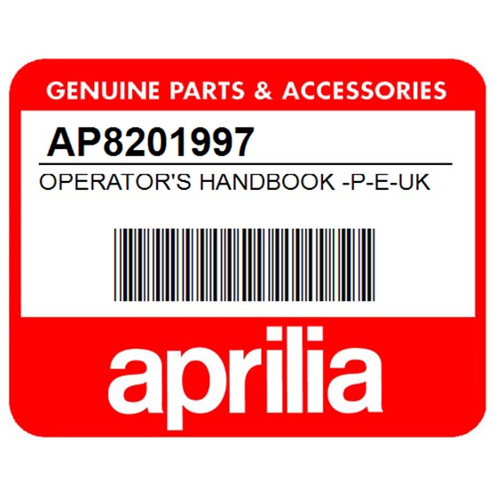 Aprilia AP8201997 Operator's Handbook -P-E-Uk-