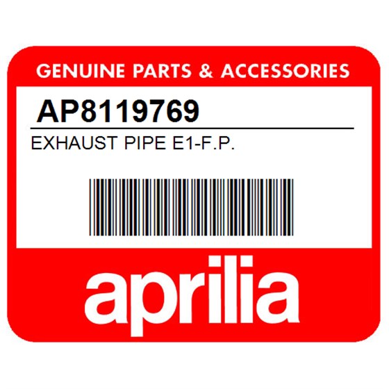 Aprilia AP8119769 Exhaust Pipe E1-F.P.