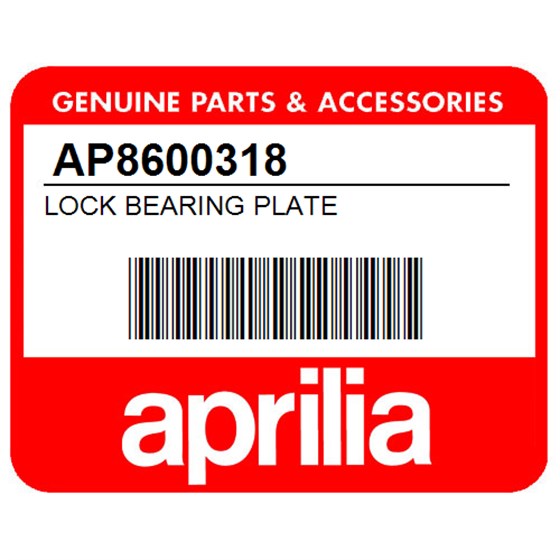 Aprilia AP8600318 Lock Bearing Plate
