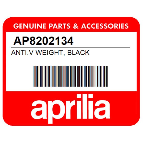 Aprilia AP8202134 Anti.V Weight, Black
