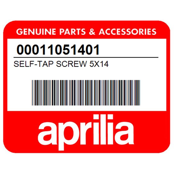 Aprilia 00011051401 Self-Tap Screw 5X14