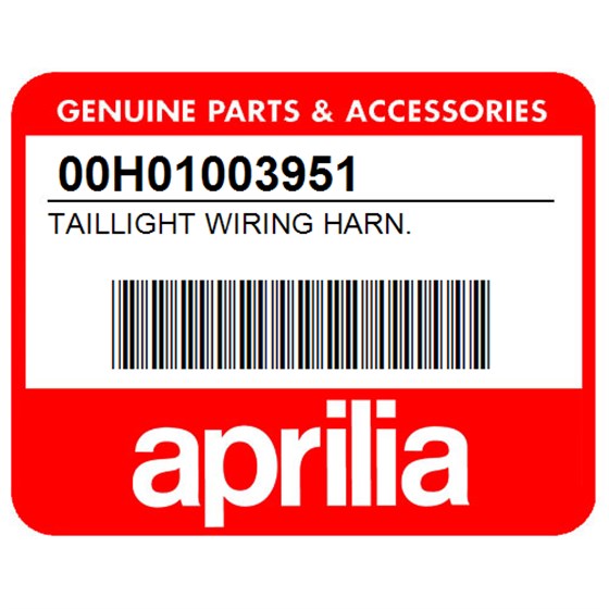 Aprilia 00H01003951 Taillight Wiring Harn.
