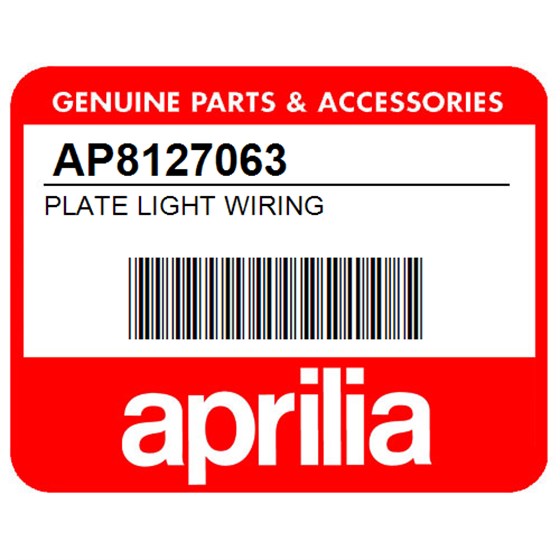Aprilia AP8127063 Plate Light Wiring