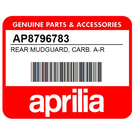 Aprilia AP8796783 Rear Mudguard, Carb. A-R