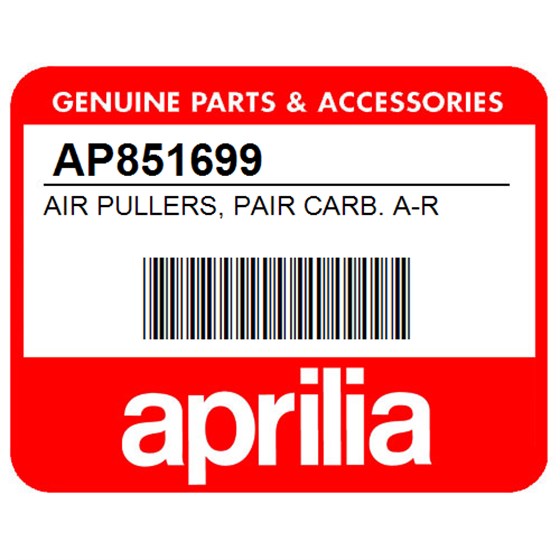 Aprilia AP851699 Air Pullers, Pair Carb. A-R