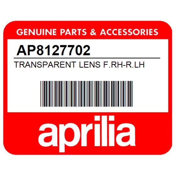 Aprilia AP8127702 Transparent Lens F.Rh-R.Lh