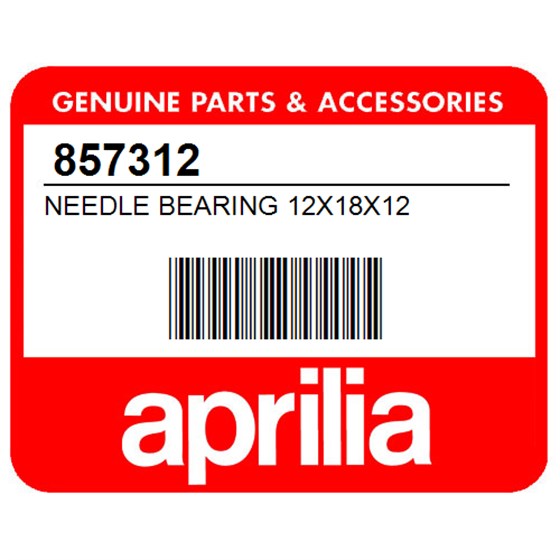 Aprilia 857312 Needle Bearing 12X18x12