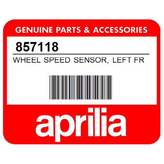 Aprilia 857118 Wheel Speed Sensor, Left Front