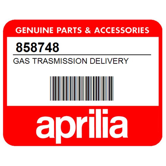 Aprilia 858748 Gas Trasmission Delivery