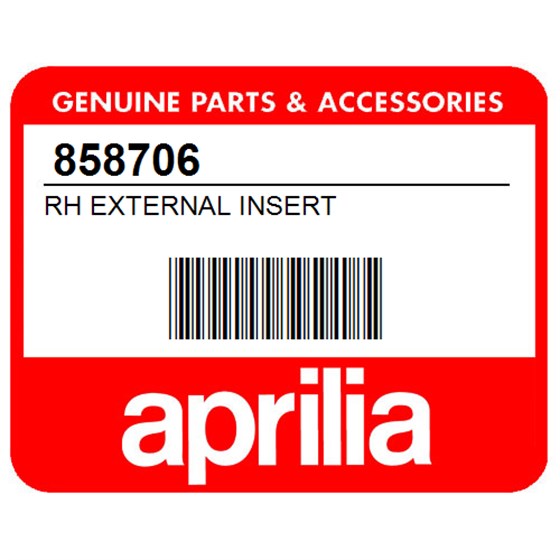 Aprilia 858706 Rh External Insert