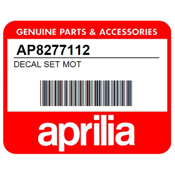 Aprilia AP8277112 Decal Set Mot