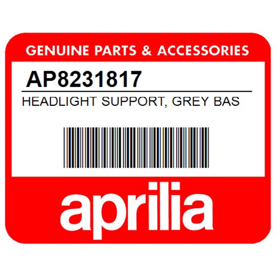 Aprilia AP8231817 Headlight Support, Grey Bas