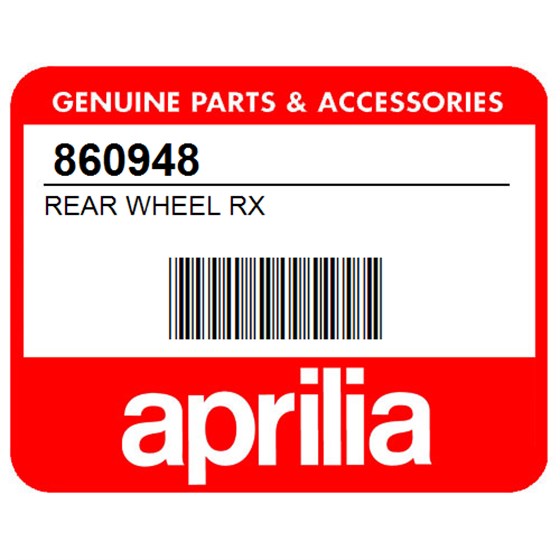 Aprilia 860948 Rear Wheel Rx