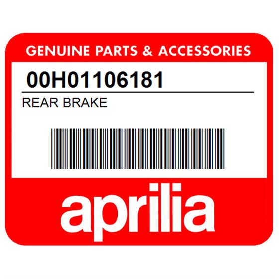 Aprilia 00H01106181 Rear Brake