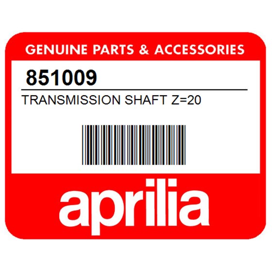 Aprilia 851009 Transmission Shaft Z=20