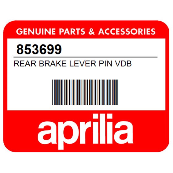 Aprilia 853699 Rear Brake Lever Pin Vdb