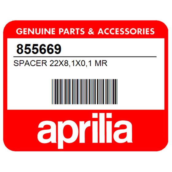 Aprilia 855669 Spacer 22X8,1X0,1 Mr