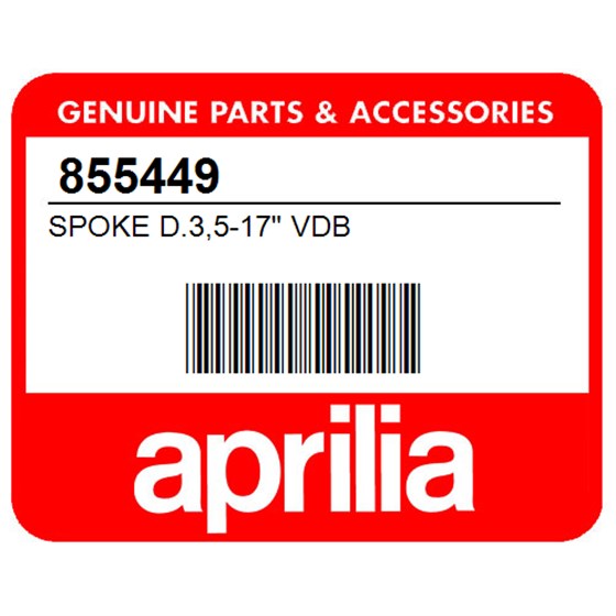 Aprilia 855449 Spoke D.3,5-17" Vdb