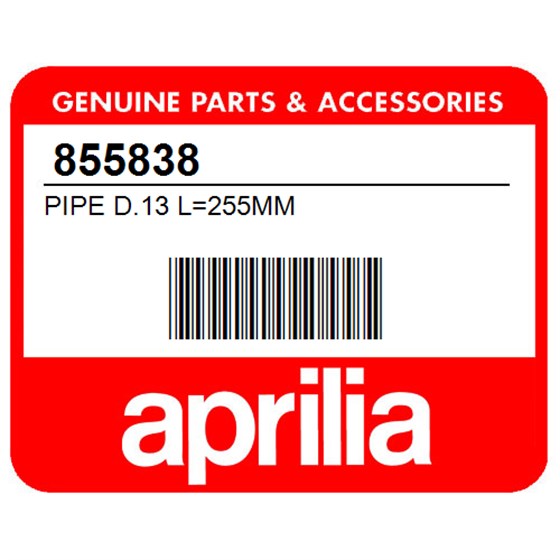 Aprilia 855838 Pipe D.13 L=255Mm