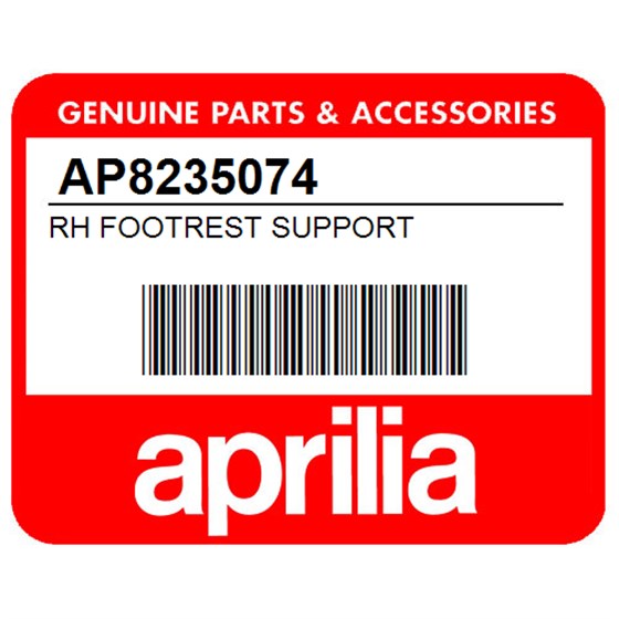 Aprilia AP8235074 Rh Footrest Support