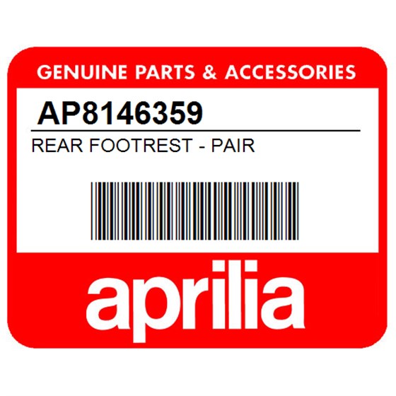 Aprilia AP8146359 Rear Footrest - Pair