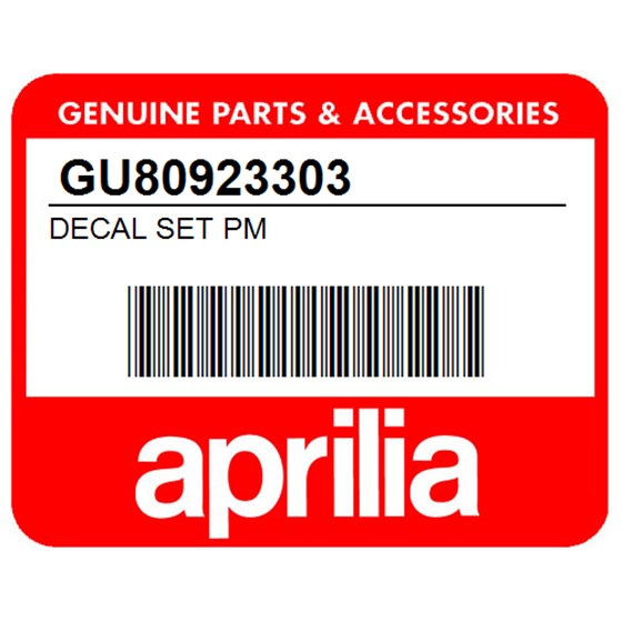 Aprilia GU80923303 Decal Set Pm