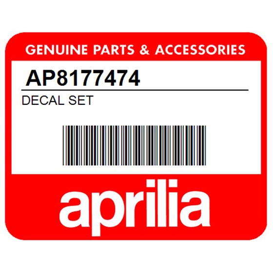 Aprilia AP8177474 Decal Set