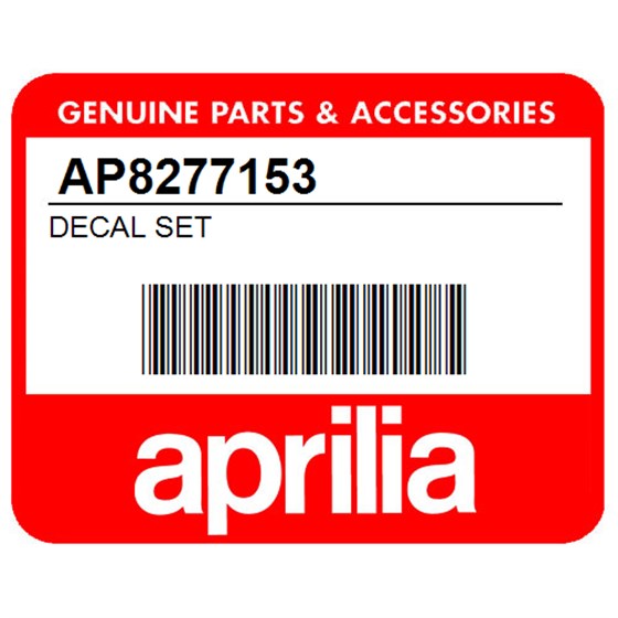 Aprilia AP8277153 Decal Set