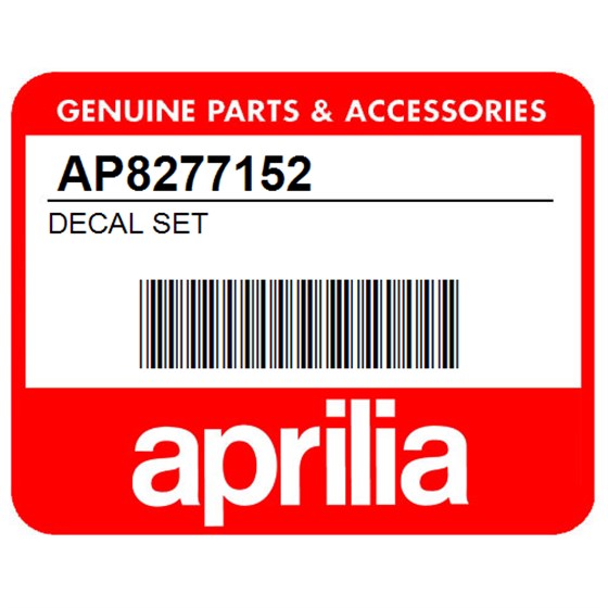 Aprilia AP8277152 Decal Set