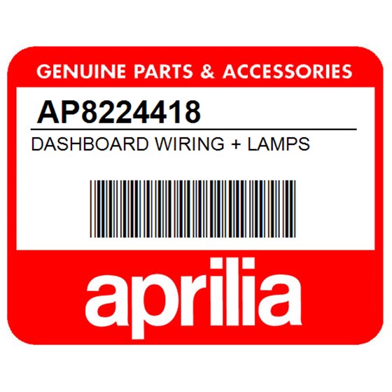 Aprilia AP8224418 Dashboard Wiring + Lamps