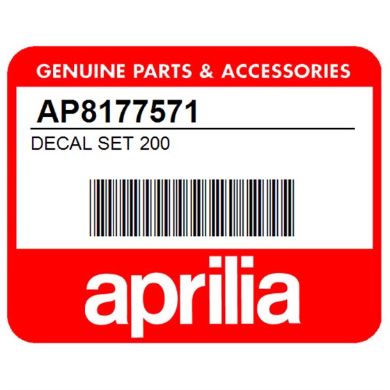 Aprilia AP8177571 Decal Set 200