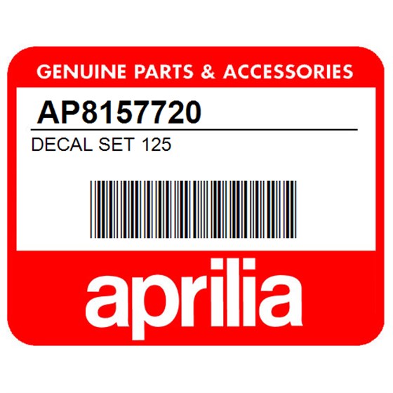 Aprilia AP8157720 Decal Set 125