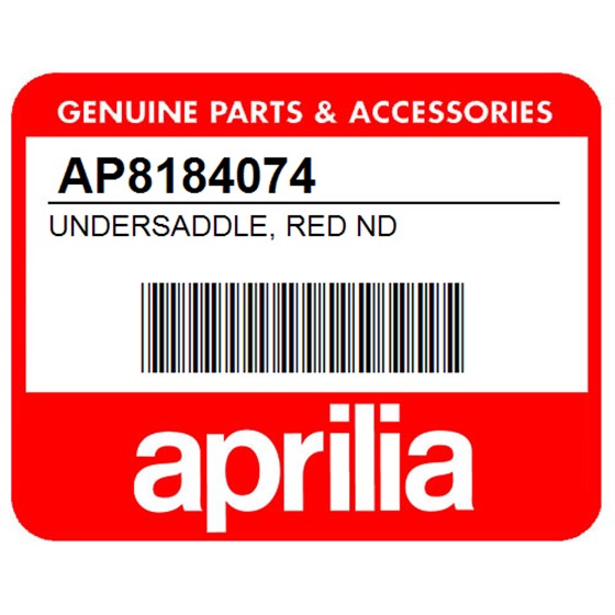 Aprilia AP8184074 Undersaddle, Red Nd