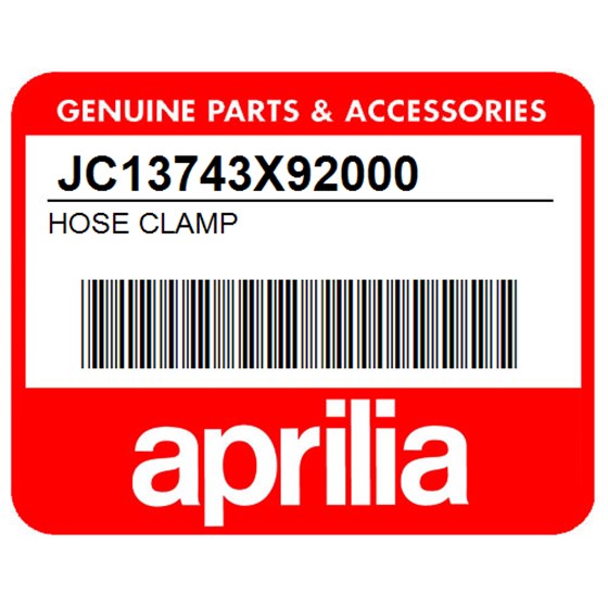 Aprilia JC13743X92000 Hose Clamp