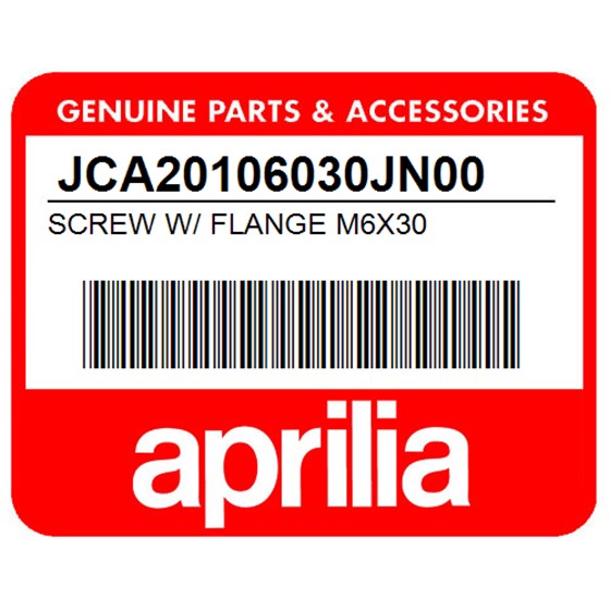 Aprilia JCA20106030JN00 Screw W/ Flange M6x30