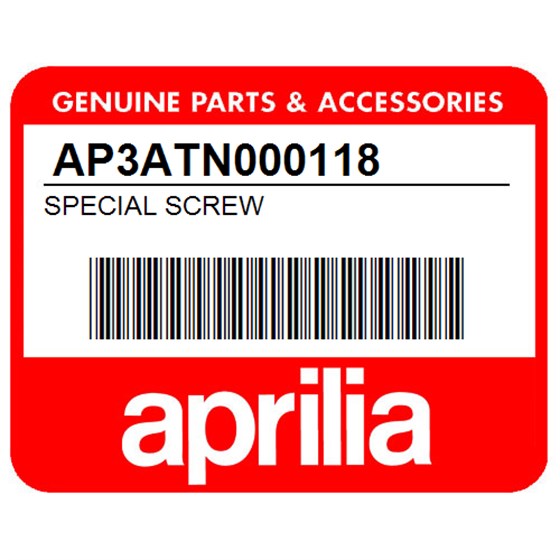 Aprilia AP3ATN000118 Special Screw