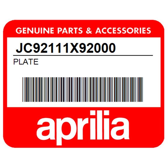 Aprilia JC92111X92000 Plate