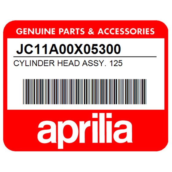 Aprilia JC11A00X05300 Cylinder Head Assy. 125