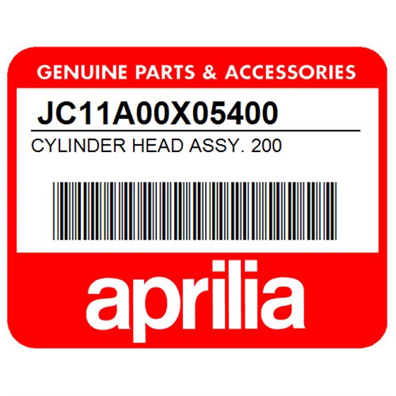 Aprilia JC11A00X05400 Cylinder Head Assy. 200