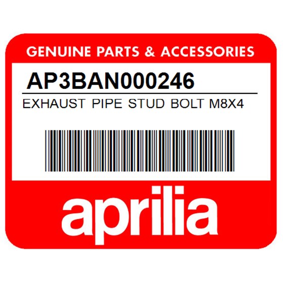 Aprilia AP3BAN000246 Exhaust Pipe Stud Bolt M8x40