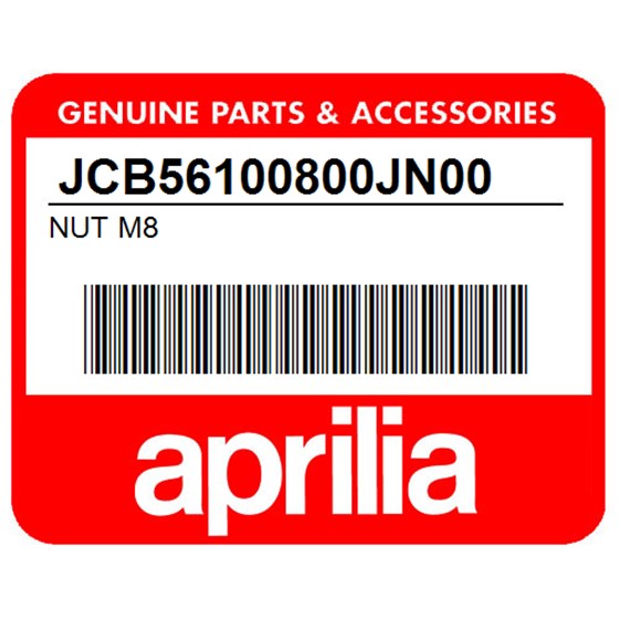 Aprilia JCB56100800JN00 Nut M8