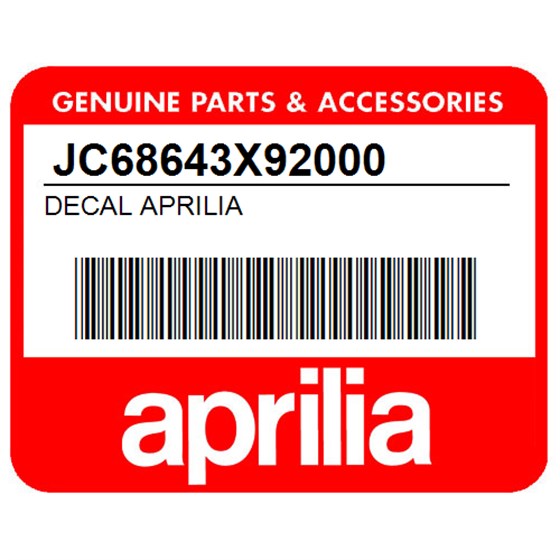 Aprilia JC68643X92000 Decal Aprilia